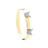 Cubic Zirconia Bracelet - Y/G 4.3mm CZ Butterflies Baby Bangle - by Hearts Forever Jewellers