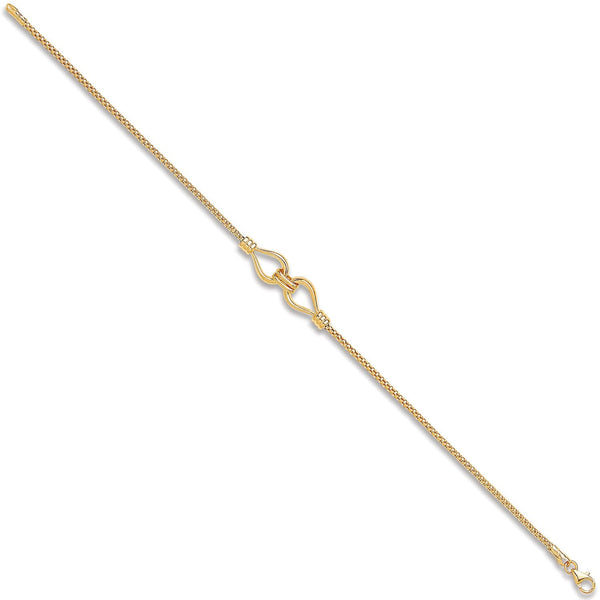 Bracelet - Y/G T Double Hook Ladies Bracelet - by Hearts Forever Jewellers