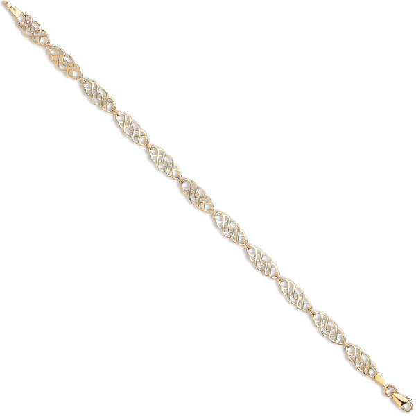 Bracelet - Y/G Celtic Link Ladies Bracelet - by Hearts Forever Jewellers