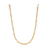 Cubic Zirconia Necklace - Y/G 10.0mm Plain & Cz Belcher Chain - by Hearts Forever Jewellers