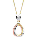 Y, W & R/G Tear Drop Tubes Pendant on 18