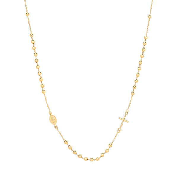 Jewellery - Y/G Rosary Beads 18" (46cm) - by Hearts Forever Jewellers