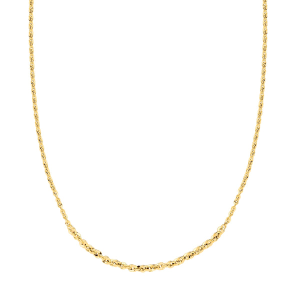 Necklace - Y/G Graduated Loose Rope 18" Necklace - by Hearts Forever Jewellers