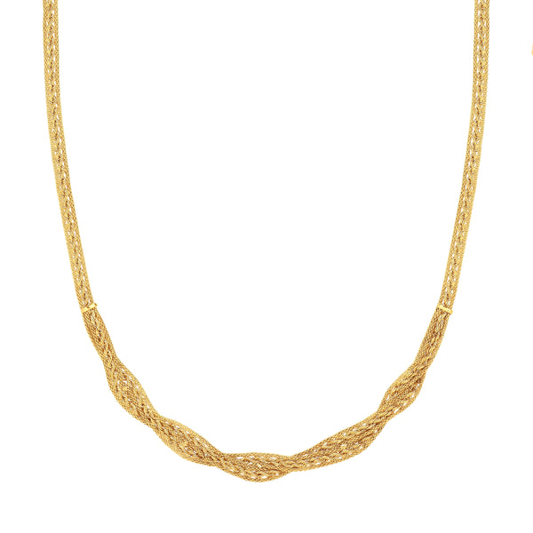 Necklace - Y/G Graduated Rope & Mesh 18" Necklace/Ladies Bracelet - by Hearts Forever Jewellers