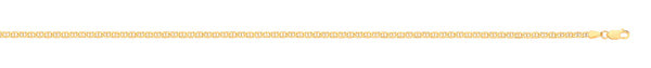 Necklace - 14ct Y/G Hollow Flat Anchor 2.4mm Chain - by Hearts Forever Jewellers