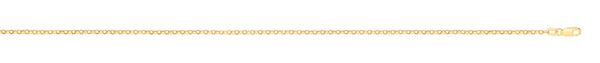 Necklace - 14ct Y/G Hollow Round D/C Belcher 1.9mm Chain - by Hearts Forever Jewellers