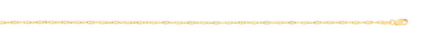 Necklace - 14ct Y/G Hollow Shiny Anchor 2.2mm Chain - by Hearts Forever Jewellers
