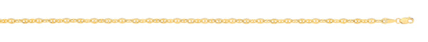 Necklace - 14ct Y/G Hollow Shiny Anchor 3.3mm Chain - by Hearts Forever Jewellers