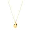Necklace - Y/G Puffed Teardrop Pendant Chain - by Hearts Forever Jewellers