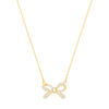 Cubic Zirconia Ring - Y/G Cz Bow Chain - by Hearts Forever Jewellers