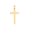 Jewellery - Y/G Solid Plain Cross - by Hearts Forever Jewellers