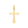 Jewellery - Y/G Oval Ends Plain Cross - by Hearts Forever Jewellers