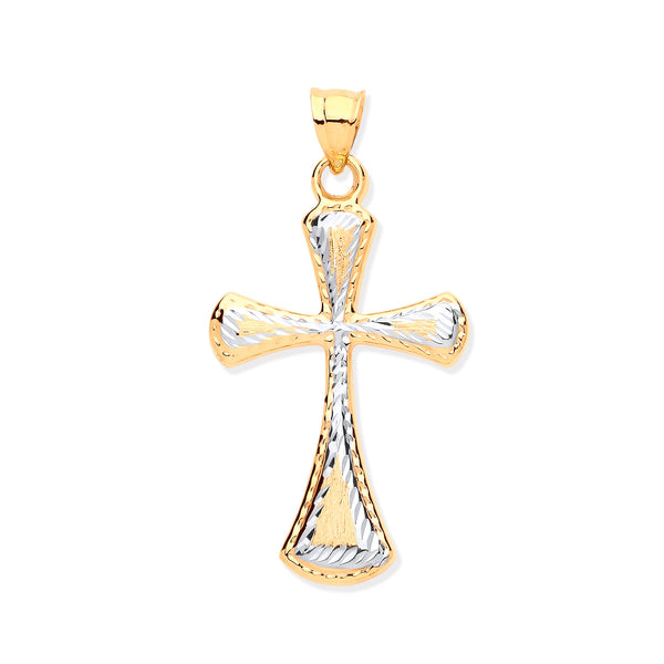 Jewellery - Y & W/G Fancy Cross - by Hearts Forever Jewellers