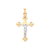 Necklace - Y & W/G Crucifix Pendant - by Hearts Forever Jewellers