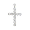 Cubic Zirconia Jewellery - Y/G P/C Cz Halo Style Setting Cross - by Hearts Forever Jewellers