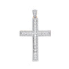 Cubic Zirconia Jewellery - Y & W/G Round Cz Cross - by Hearts Forever Jewellers