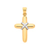 Jewellery - Y&W/G Small Kiss Cross - by Hearts Forever Jewellers