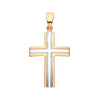 Jewellery - Y/G Two Colour Hollow Cross - by Hearts Forever Jewellers