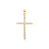 Jewellery - Y & W/G with Illusion D/C Plate Cross - by Hearts Forever Jewellers