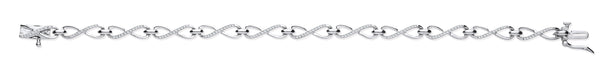 9k Yellow Gold Diamond Bracelet - 9ct White Gold 0.25ct Diamond Infinity Link Bracelet - by Hearts Forever Jewellers