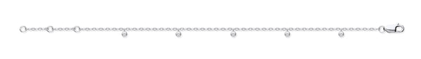 9k Yellow Gold Diamond Bracelet - 9ct White Gold Rub-Over 0.10ctw Diamond Bracelet - by Hearts Forever Jewellers