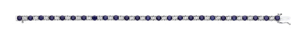 18k Yellow Gold Diamond, Sapphire Bracelet - 18ct White Gold 0.54ct Diamond & 5.30ct Sapphire Bracelet - by Hearts Forever Jewellers