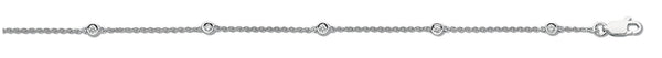 9k Yellow Gold Diamond Bracelet - 9ct White Gold Diamond by the Yard Bracelet 0.20ctw - by Hearts Forever Jewellers