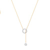 9k Yellow Gold Necklace - 9ct YG 0.09ctw Tassel Through Circle of Life Pendant (18in/45cm) Chain - by Hearts Forever Jewellers