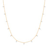 18k Yellow Gold Diamond Necklace - 18ct YG 0.50ctw Diamond Set (18in/45cm) Chain - by Hearts Forever Jewellers