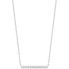 9k Yellow Gold Diamond Necklace - 9ct White Gold 0.20ct Diamond Bar Necklace (Chain 17") - by Hearts Forever Jewellers