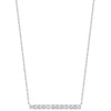 9k Yellow Gold Diamond Necklace - 9ct White Gold 0.33ct Diamond Bar Necklace (18in/45cm) Chain - by Hearts Forever Jewellers