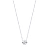 18k Yellow Gold Diamond Necklace - 18ct White gold 0.25ctw G-SI Rubover Diamond pendant (18in/45cm) Chain - by Hearts Forever Jewellers