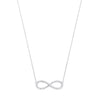 9k Yellow Gold Necklace - 9ct White gold 0.47ctw G SI Infinity Pendant (18in/45cm) Chain - by Hearts Forever Jewellers