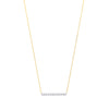 9k Yellow Gold Diamond Necklace - 9ct Yellow Gold 0.20ct Diamond Bar Necklace (chain 17") - by Hearts Forever Jewellers