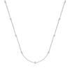 9k Yellow Gold Diamond Necklace - 9ct White Gold 0.50ct Diamond by the yard Necklace (18in/45cm) - by Hearts Forever Jewellers