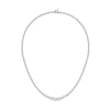 18k Yellow Gold Necklace - 18ct White Gold Graduated 10.00ct 17 Inch Necklace - by Hearts Forever Jewellers