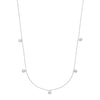 9k Yellow Gold Diamond Necklace - 9ct White Gold Rub-Over 0.25ctw Diamond (18in/45cm) Chain - by Hearts Forever Jewellers