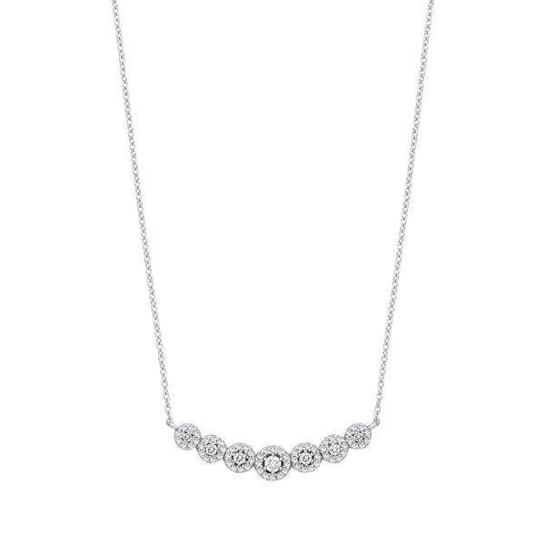 18k Yellow Gold Necklace - 18ct White Gold Necklace 0.50ctw - by Hearts Forever Jewellers