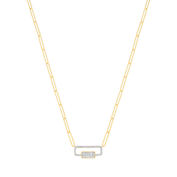 9k Yellow Gold Necklace - 9ct Yellow Gold 0.22ctw (Chain 17") - by Hearts Forever Jewellers