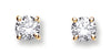 18k Yellow Gold Diamond Ring - 18ct Yellow Gold 0.61ctw Claw Set Diamond Stud Earrings - by Hearts Forever Jewellers