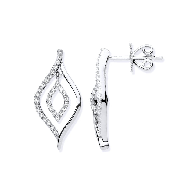 9k Yellow Gold Ring - 9ct White Gold 0.25ct Dia Drop Earrings - by Hearts Forever Jewellers