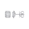18k Yellow Gold Diamond Ring - 18ct White Gold 0.65ct Baguette & Brilliant Cut Diamond Rectangle Halo Earrings - by Hearts Forever Jewellers
