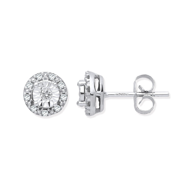 9k Yellow Gold Ring - 9ct White Gold 0.13ct Dia Stud Earrings - by Hearts Forever Jewellers