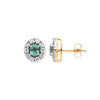 9k Yellow Gold Diamond, Emerald Ring - 9ct YG 0.60ct Emerald & 0.08ct Diamond Oval Stud Earrings - by Hearts Forever Jewellers