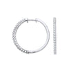 18k Yellow Gold Diamond Ring - 18ct White Gold 0.70ct Claw Set Diamond Hinged Hoop Earrings - by Hearts Forever Jewellers
