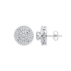 18k Yellow Gold Diamond Ring - 18ct White Gold Multi Circles 0.70ctw Diamond Stud Earrings - by Hearts Forever Jewellers