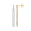9k Yellow Gold Diamond Ring - 9ct Yellow Gold Long Loop Drop 0.25ct Diamond Earrings - by Hearts Forever Jewellers