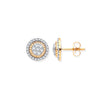 9k Yellow Gold Diamond Ring - 9ct Yellow Gold Multi Circles Stud Diamond 0.36ctw Earrings - by Hearts Forever Jewellers