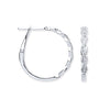 9k Yellow Gold Ring - 9ct White Gold 0.20ctw Twist Hoop Earrings - by Hearts Forever Jewellers