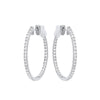 18k Yellow Gold Diamond Earrings - 18ct WG 1.27ctw Diamond set Inside & Outside Oval Hoops - by Hearts Forever Jewellers